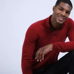 Maison Montagut Pulls>Pull Col Zippe En Cachemire 2 Fils - Blaise