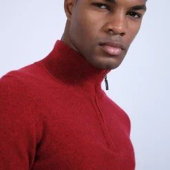 Maison Montagut Pulls>Pull Col Zippe En Cachemire 2 Fils - Blaise