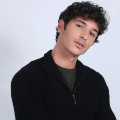 Maison Montagut Pulls>Pull Col Zippe En Cachemire 2 Fils - Blaise