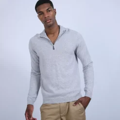 Maison Montagut Pulls>Pull Col Zippe En Cachemire 2 Fils - Blaise