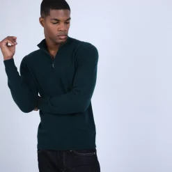Maison Montagut Pulls>Pull Col Zippe En Cachemire 2 Fils - Blaise