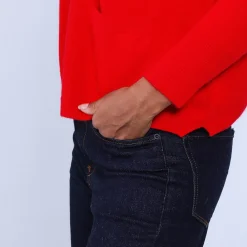 Maison Montagut Pulls>Pull Court Col V En Cachemire Avec Poches - Balba