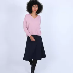 Maison Montagut Pulls>Pull Court Col V En Cachemire Avec Poches - Balba