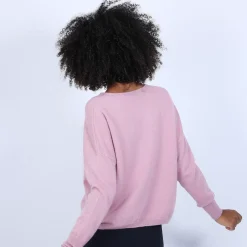 Maison Montagut Pulls>Pull Court Col V En Cachemire Avec Poches - Balba