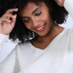 Maison Montagut Pulls>Pull Court Col V En Cachemire Avec Poches - Balba