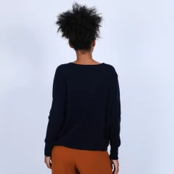 Maison Montagut Pulls>Pull Court Col V En Cachemire Avec Poches - Balba