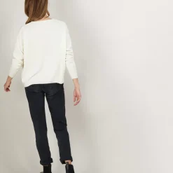 Maison Montagut Pulls>Pull Court Col V En Cachemire Avec Poches - Balba
