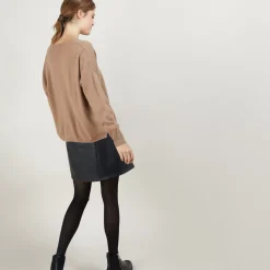 Maison Montagut Pulls>Pull Court Col V En Cachemire Avec Poches - Balba