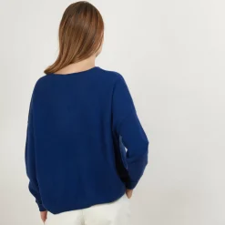 Maison Montagut Pulls>Pull Court Col V En Cachemire Avec Poches - Balba