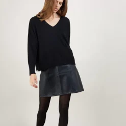 Maison Montagut Pulls>Pull Court Col V En Cachemire Avec Poches - Balba