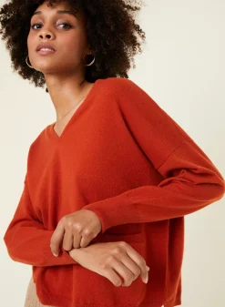 Maison Montagut Pulls>Pull Court En Cachemire Avec Poche - Balba