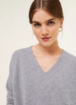 Maison Montagut Pulls>Pull Court En Cachemire Avec Poche - Balba