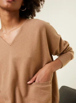 Maison Montagut Pulls>Pull Court En Cachemire Avec Poche - Balba