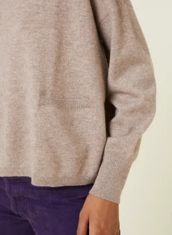 Maison Montagut Pulls>Pull Court En Cachemire Avec Poche - Balba