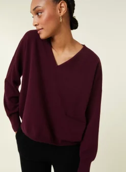 Maison Montagut Pulls>Pull Court En Cachemire Avec Poche - Balba