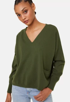 Maison Montagut Pulls>Pull Court En Cachemire Avec Poche - Balba