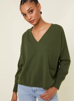 Maison Montagut Pulls>Pull Court En Cachemire Avec Poche - Balba
