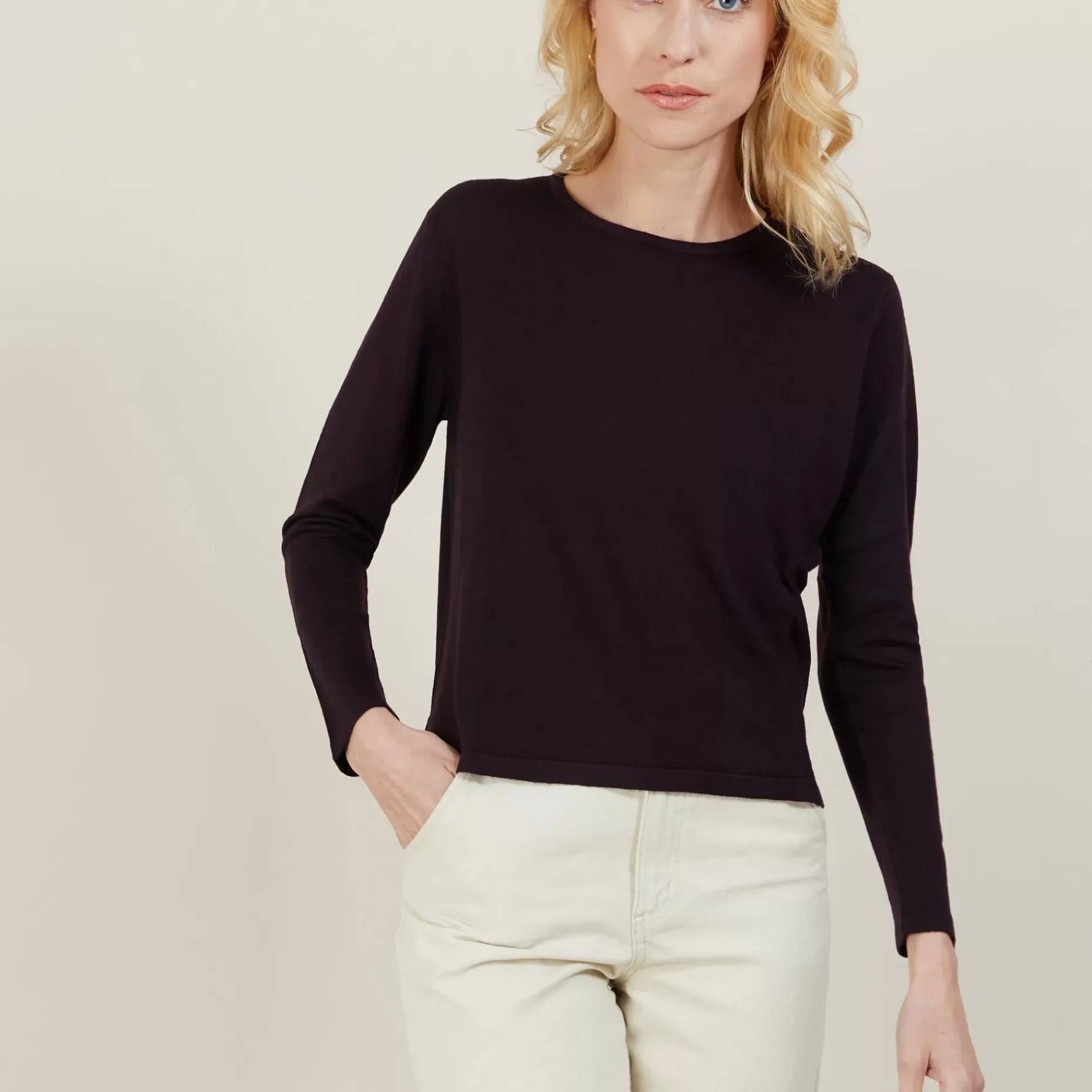Maison Montagut Pulls>Pull Court En Laine Merinos - Les Halles