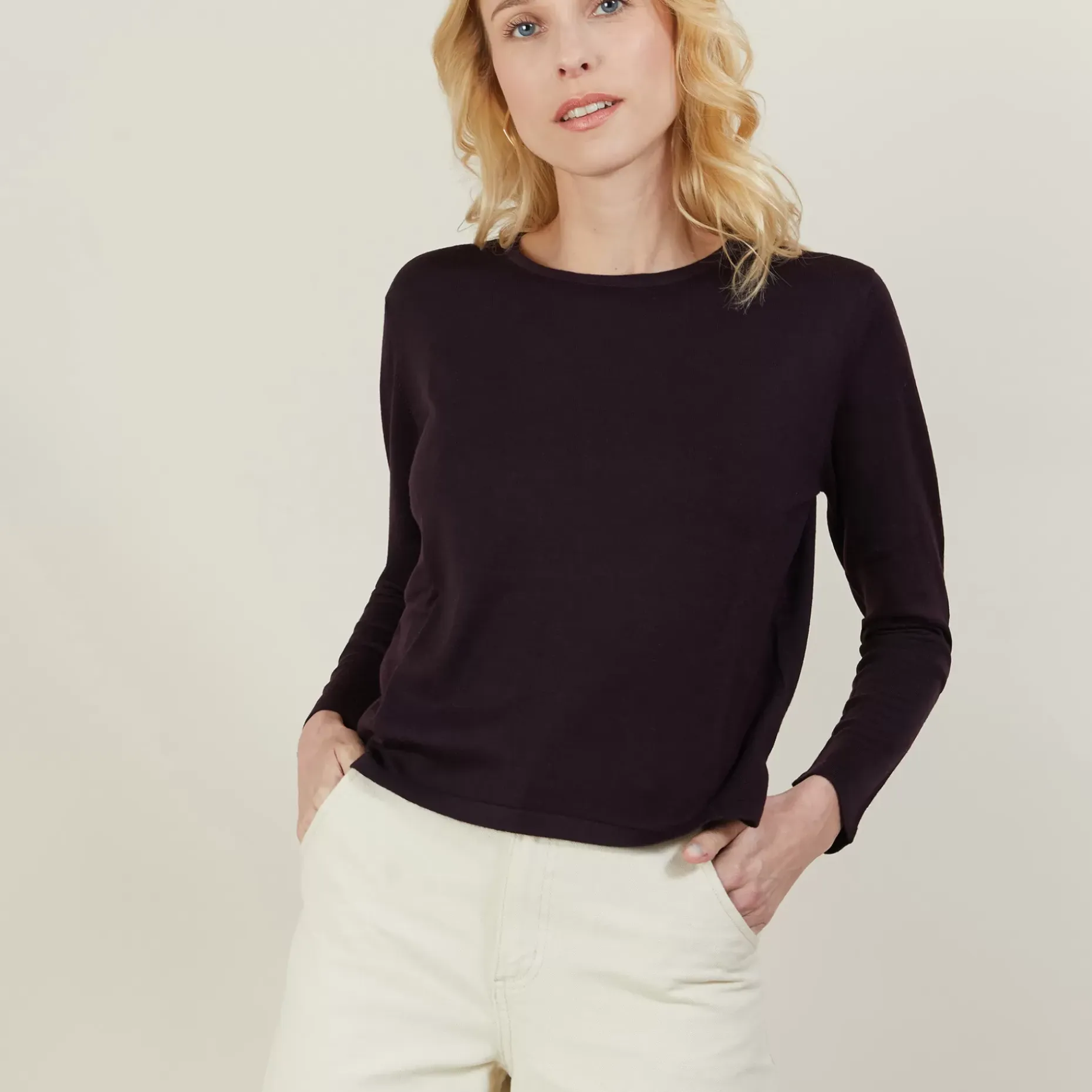 Maison Montagut Pulls>Pull Court En Laine Merinos - Les Halles