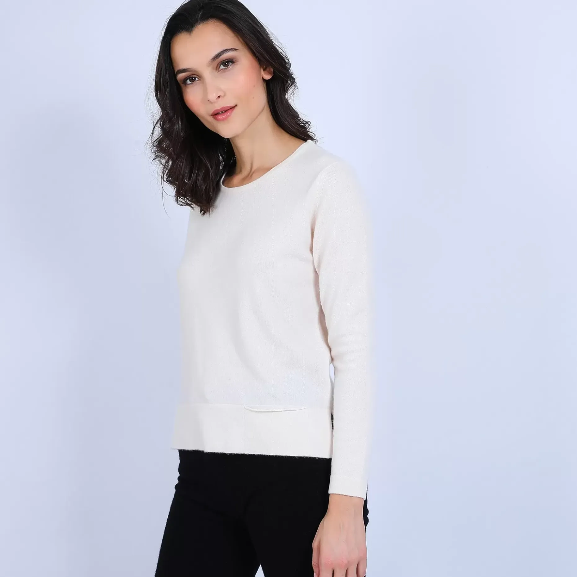 Maison Montagut Pulls>Pull Court Fentes Cotes En Cachemire - Ophelie