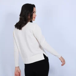 Maison Montagut Pulls>Pull Court Fentes Cotes En Cachemire - Ophelie
