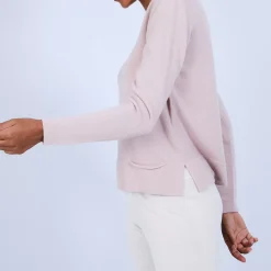 Maison Montagut Pulls>Pull Court Fentes Cotes En Cachemire - Ophelie