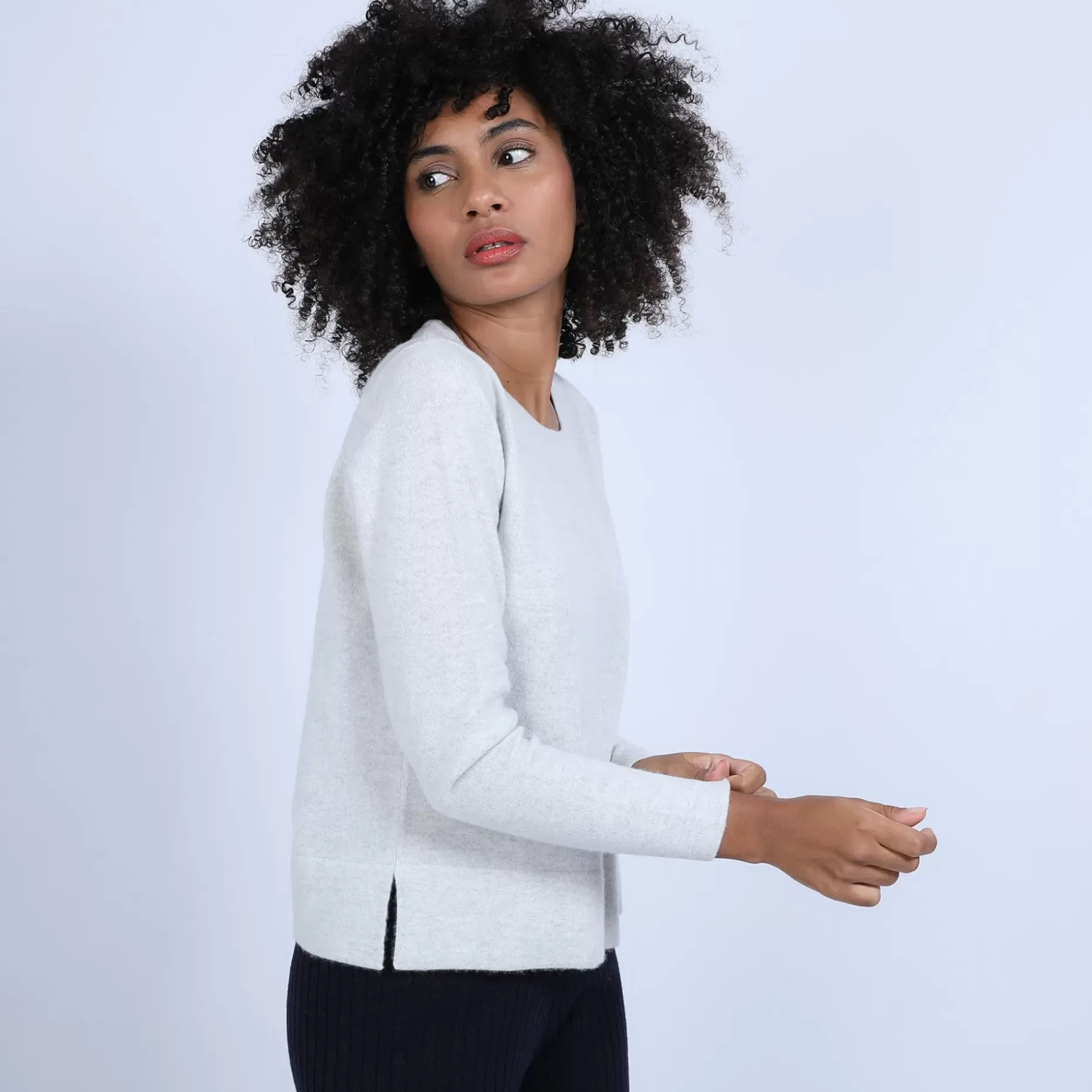Maison Montagut Pulls>Pull Court Fentes Cotes En Cachemire - Ophelie