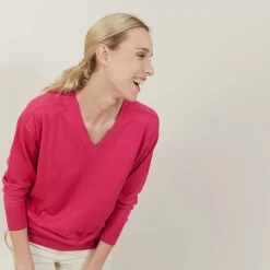 Maison Montagut Pulls>Pull Emmanchures Marteau En Lin Cachemire - Bailen
