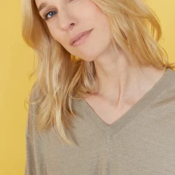 Maison Montagut Pulls>Pull Emmanchures Marteau En Lin Cachemire - Bailen