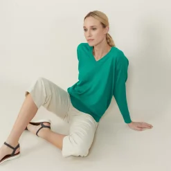 Maison Montagut Pulls>Pull Emmanchures Marteau En Lin Cachemire - Bailen
