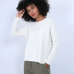 Maison Montagut Pulls>Pull En Cachemire A Col Rond Boutons Dos - Becky