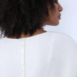 Maison Montagut Pulls>Pull En Cachemire A Col Rond Boutons Dos - Becky
