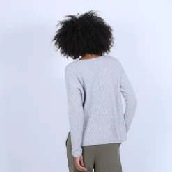 Maison Montagut Pulls>Pull En Cachemire A Col Rond Boutons Dos - Becky