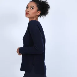 Maison Montagut Pulls>Pull En Cachemire A Col Rond Boutons Dos - Becky