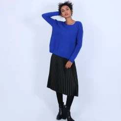 Maison Montagut Pulls>Pull En Cachemire A Col Rond Boutons Dos - Becky