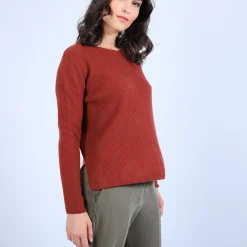Maison Montagut Pulls>Pull En Cachemire A Col Rond Boutons Dos - Becky