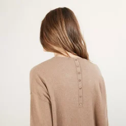 Maison Montagut Pulls>Pull En Cachemire Boutonne Au Dos - Bahia