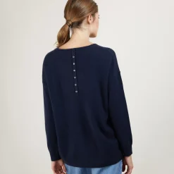 Maison Montagut Pulls>Pull En Cachemire Boutonne Au Dos - Bahia