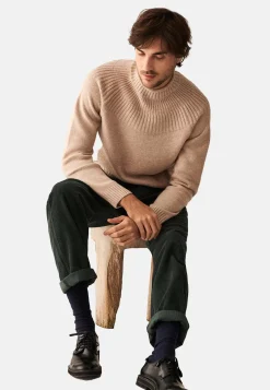 Maison Montagut Pulls>Pull En Cachemire Col Avec Jeu De Mailles - Arman