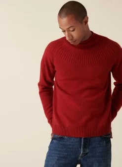 Maison Montagut Pulls>Pull En Cachemire Col Avec Jeu De Mailles - Arman