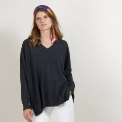 Maison Montagut Pulls>Pull En Cachemire Col V Avec Fentes - Brendao