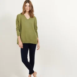 Maison Montagut Pulls>Pull En Cachemire Col V Avec Fentes - Brendao