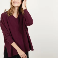 Maison Montagut Pulls>Pull En Cachemire Col V Avec Fentes - Brendao