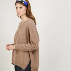 Maison Montagut Pulls>Pull En Cachemire Col V Avec Fentes - Brendao