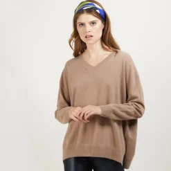 Maison Montagut Pulls>Pull En Cachemire Col V Avec Fentes - Brendao