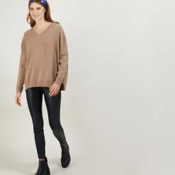 Maison Montagut Pulls>Pull En Cachemire Col V Avec Fentes - Brendao