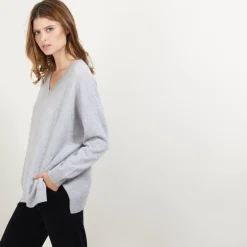 Maison Montagut Pulls>Pull En Cachemire Col V Avec Fentes - Brendao