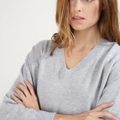 Maison Montagut Pulls>Pull En Cachemire Col V Avec Fentes - Brendao