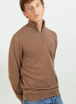 Maison Montagut Pulls>Pull En Cachemire Col Zippe - Blaise