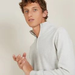 Maison Montagut Pulls>Pull En Cachemire Col Zippe - Blaise